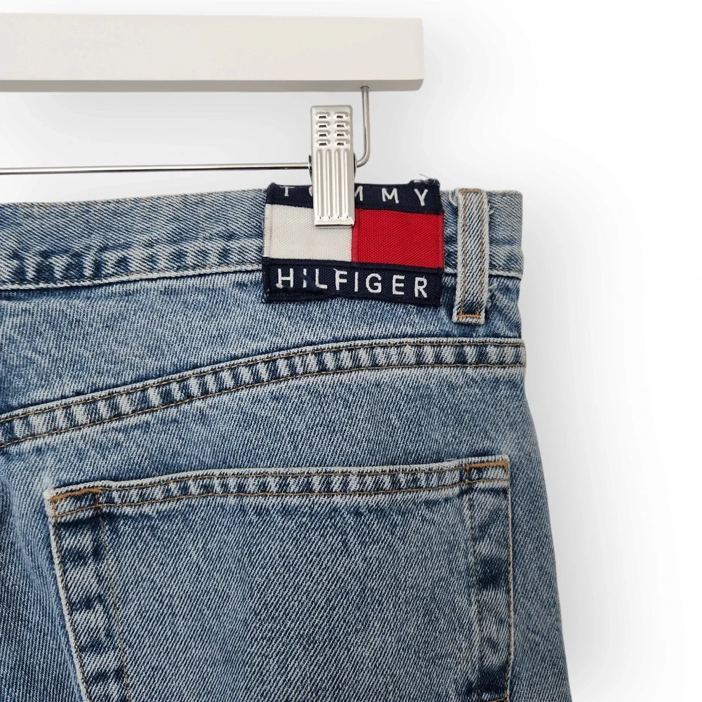 Vintage 90s Mens Tommy Hilfiger Tommy Classic Straight Leg Jeans Loose Fit 34 - Picture 10 of 11